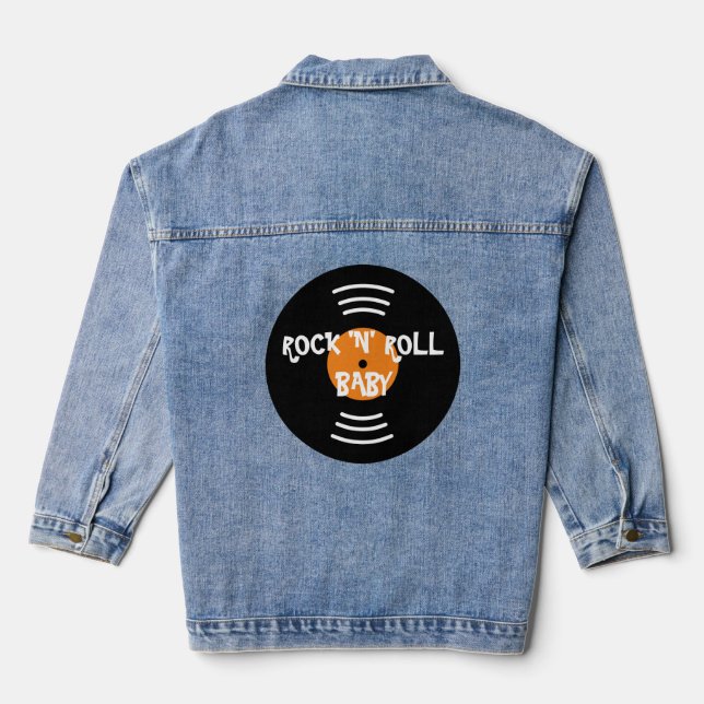 Pantalon en jean personnalisé veste en denim disqu (Verso)