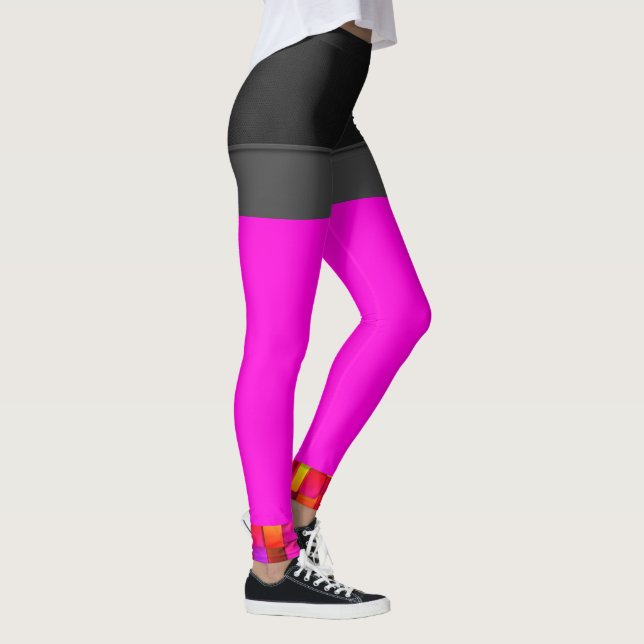 Pantalon rose rose coulisse Leggings pour femmes (Droite)