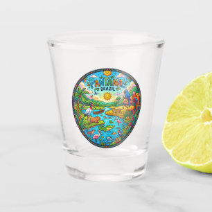 Pantanal Wetlands Brazil Shot Glass