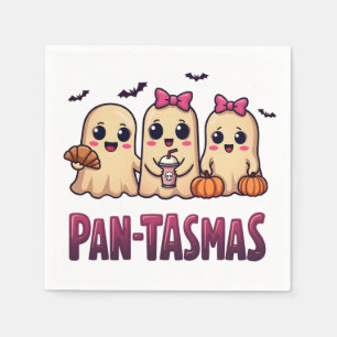 Pantasmas Funny Ghost Groovy Retro Halloween Napkin
