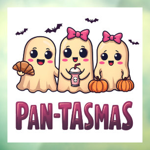 Pantasmas Funny Ghost Groovy Retro Halloween Window Cling