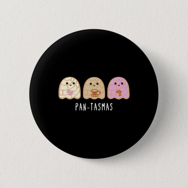 Pantasmas Ghost Funny Spooky Conchas Mexican Ghost 2 Inch Round Button (Front)