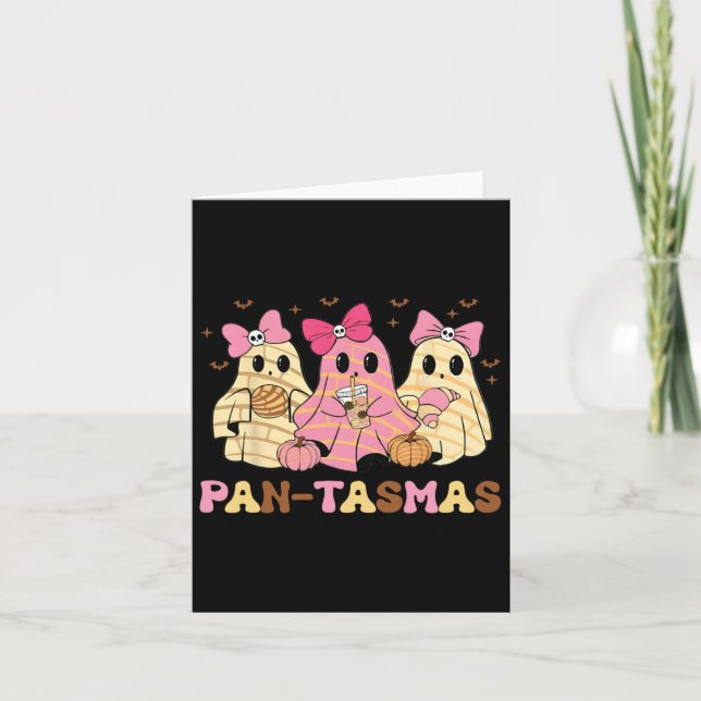 Pantasmas Ghost Funny Spooky Conchas Mexican Ghost Card (Front)