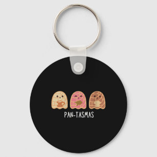 Pantasmas Ghost Funny Spooky Conchas Mexican Ghost Keychain