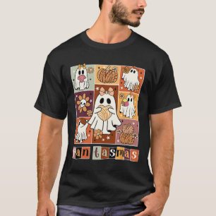 Pantasmas Ghost Spooky Conchas Funny Halloween Mex T-Shirt