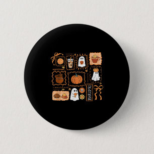 Pantasmas Halloween Ghost Conchas Spanish Mexican  2 Inch Round Button