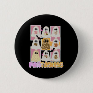 Pantasmas Pan Dulce Ghost Spanish Mexican Hallowee 2 Inch Round Button
