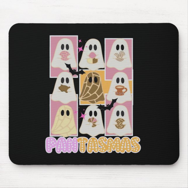 Pantasmas Pan Dulce Ghost Spanish Mexican Hallowee Mouse Pad (Front)