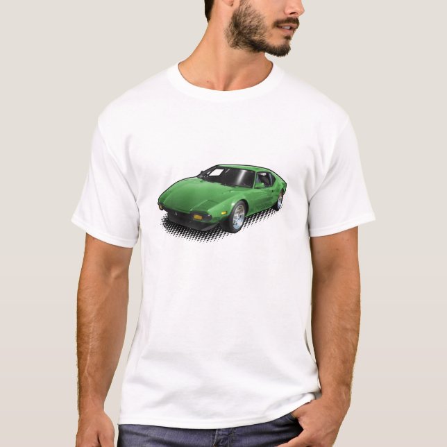 Pantera vert sur le T-shirt blanc (Devant)