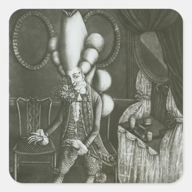 Pantheon Macaroni, 1773 Square Sticker (Front)