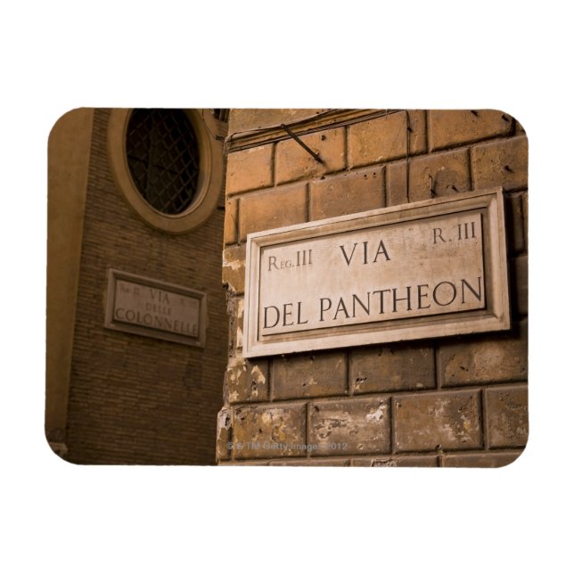 Pantheon sign, Rome, Italy Magnet (Horizontal)