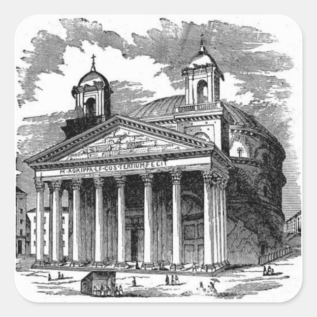 Pantheon Square Sticker (Front)