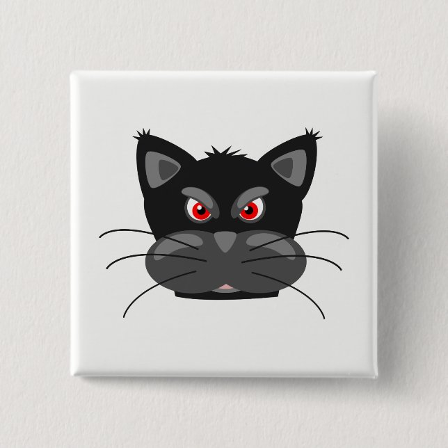 Panther 2 Inch Square Button (Front)