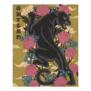 Panther Among the Flowers  Photo Print