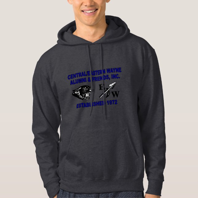 Panther and EW Dark Grey Hooded Sweatshirt (Front)