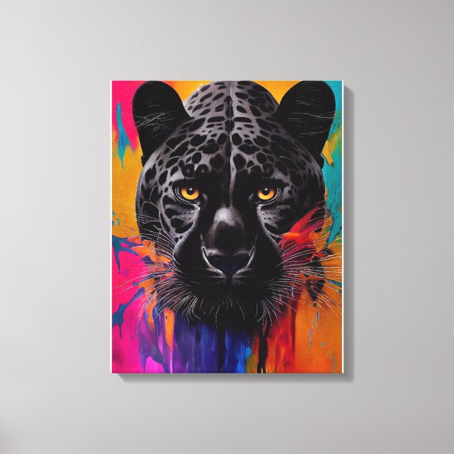 Panther Animal Discovery Adventure Nature Planet E Canvas Print (Front)