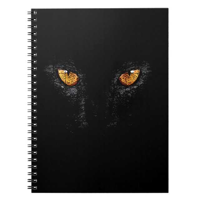 PANTHER, BLACK, NIGHT NOTEBOOK (Front)