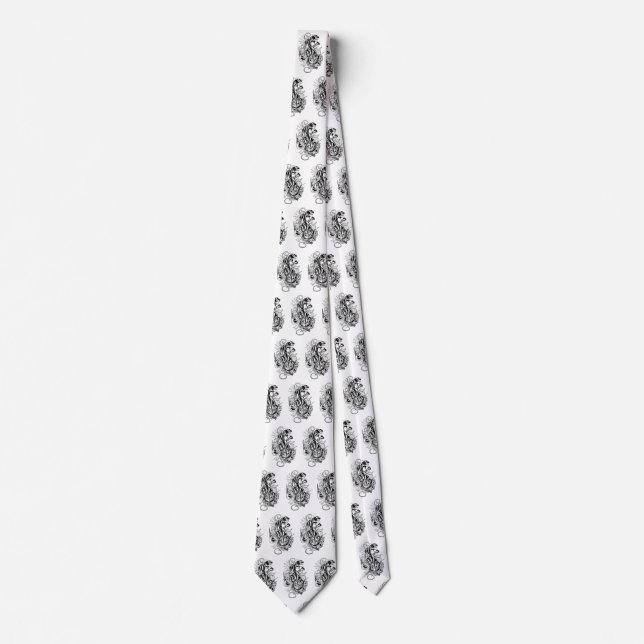 Panther - Black & White Tie (Front)