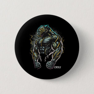 Panther Bodybuilding Fitness Gym Wear  2 Inch Round Button