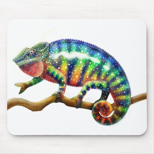 Panther Chameleon Lizard Mousepad (Front)