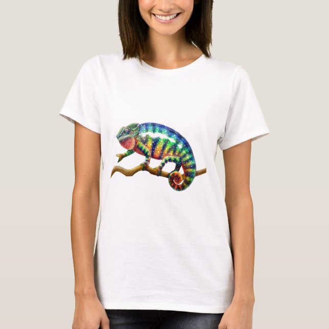 Panther Chameleon Lizard T-Shirt (Front)