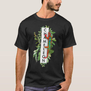 Panther Chameleon Tropical Print Chameleon Lizard T-Shirt