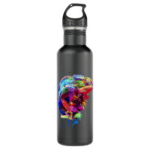 Panther Chameleon Watercolour 710 Ml Water Bottle