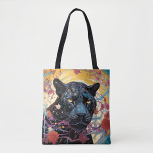 Panther Colourful Animal Enchanting Tote Bag