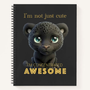 Panther Concentrated Awesome Cute Adorable Funny Notebook