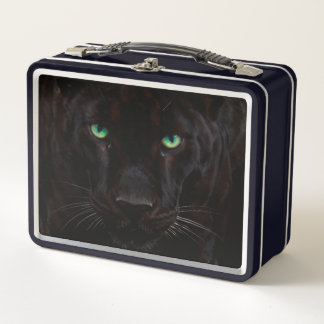 Panther eyes metal lunch box
