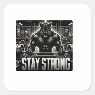 Panther Gym Square Sticker