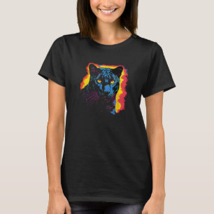 Panther Head black realistic pop art jungle animal T-Shirt