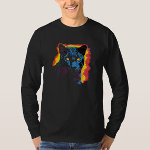 Panther Head black realistic pop art jungle animal T-Shirt