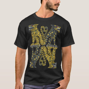 Panther Huichol Sugar Skull Mexican Aztec Ocelot A T-Shirt