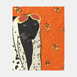 Panther in Style Fleece Blanket