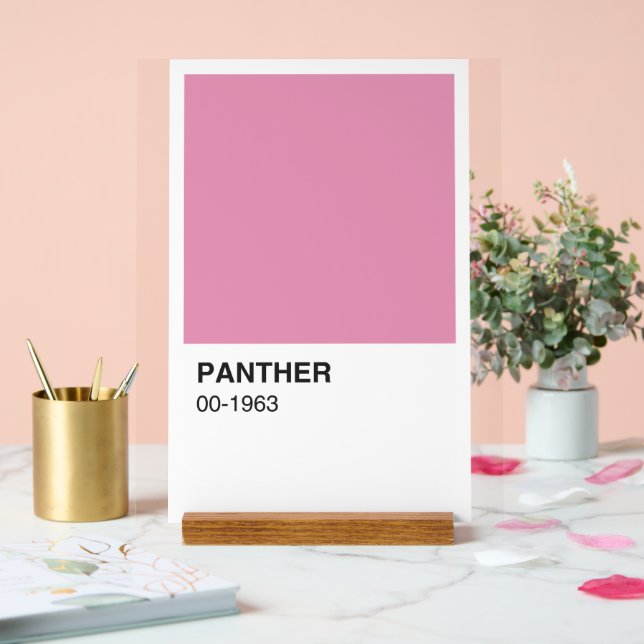 Panther Movie Pink - Arrière - plan blanc (Mariage)