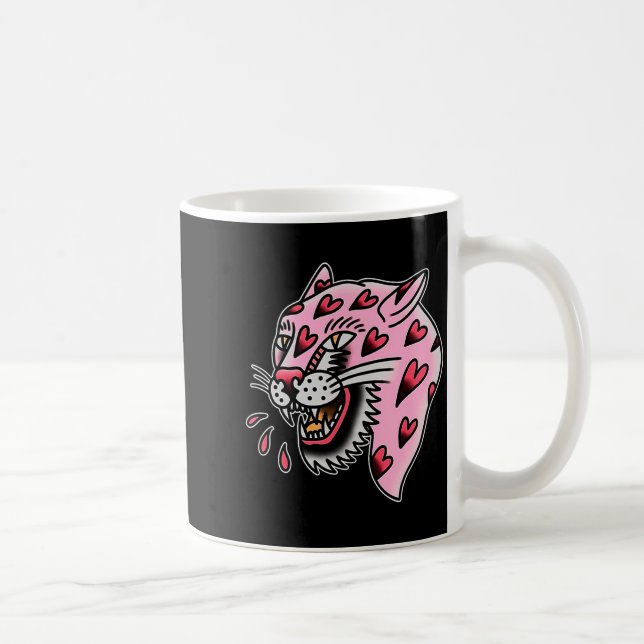 Panther Nk X Heart Love Traditional Premium Tri-bl Coffee Mug (Right)