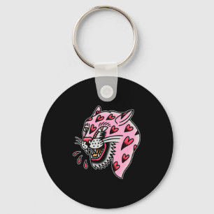 Panther Nk X Heart Love Traditional Premium Tri-bl Keychain