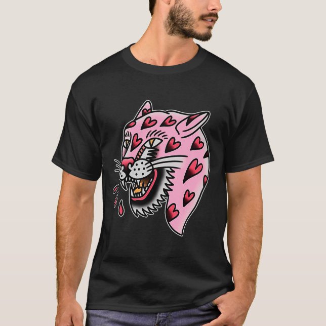 Panther Nk X Heart Love Traditional Premium Tri-bl T-Shirt (Front)