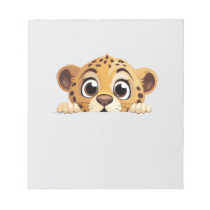Panther Peeking Cute Adorable Funny Animal Cartoon Notepad