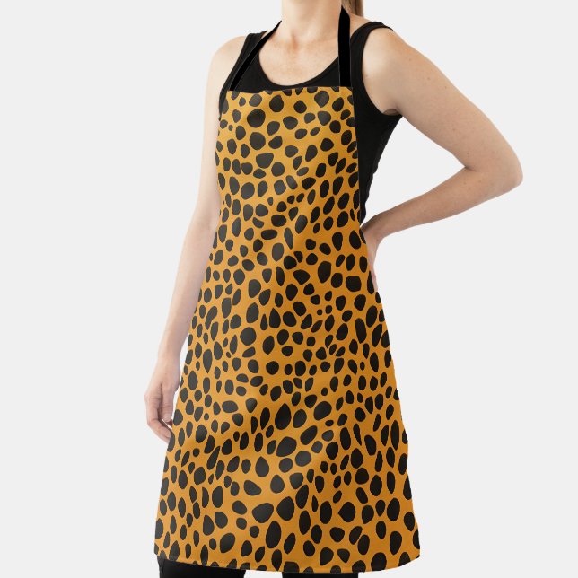 Panther Spots Animal Skin pattern Apron (Insitu)