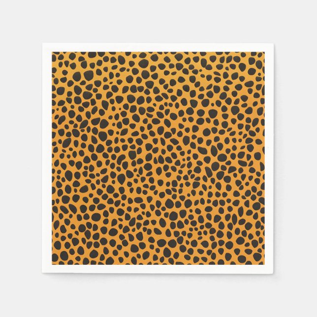 Panther Spots Animal Skin pattern Napkin (Front)