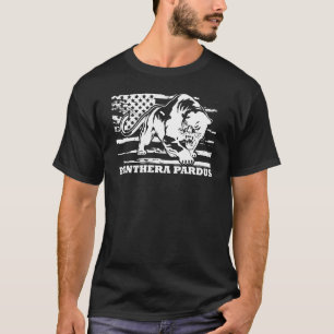 Panther Usa Flag Panther Big Cat T-Shirt