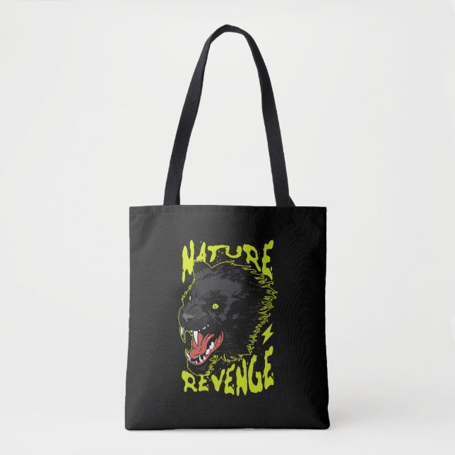 panther vector art illustration tote bag (Front)