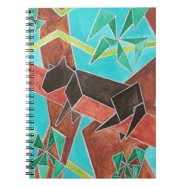 Panther Watercolor Art Notebook (Front)