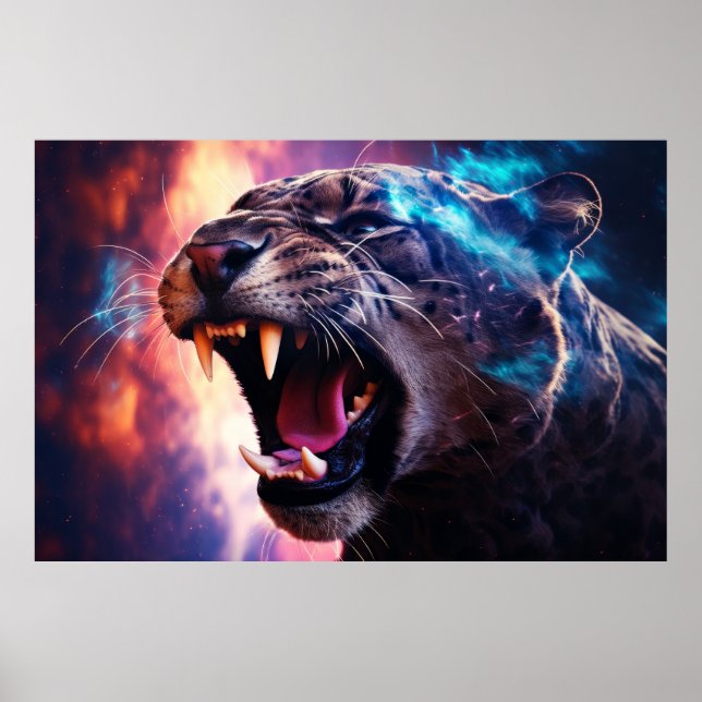 Panther Wild Animal Majestic Wilderness Surrealist Poster (Front)