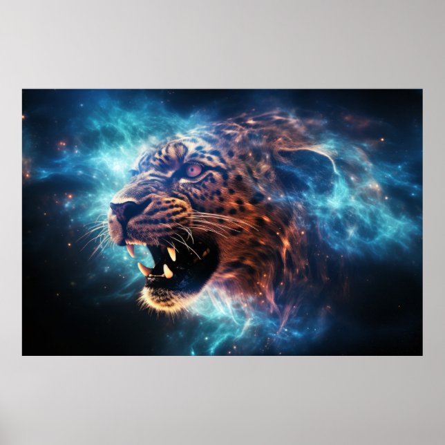 Panther Wild Animal Majestic Wilderness Surrealist Poster (Front)