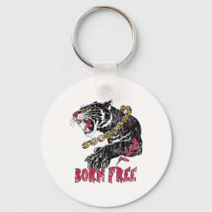 Panther With Chain Black History Month African Ame Keychain