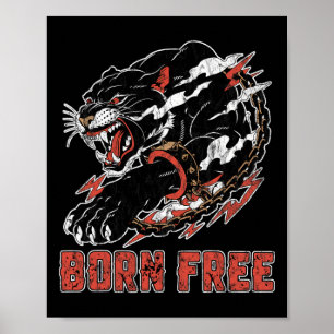 Panther With Chain Black History Month African Ame Poster