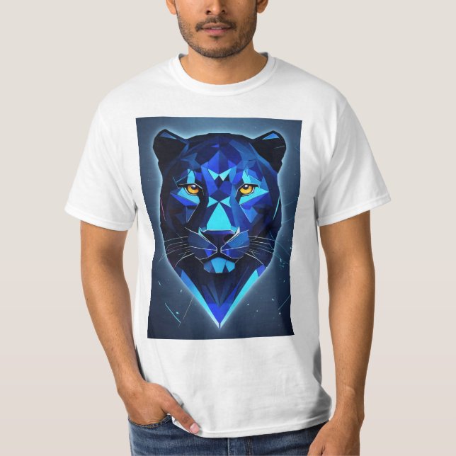 "Panthère de minuit : T-shirt de conception vector (Devant)
